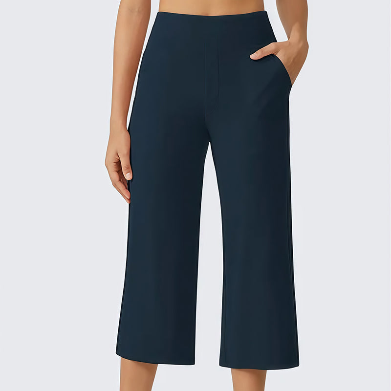 👖Women's High-Waisted Stretch Cropped Pants