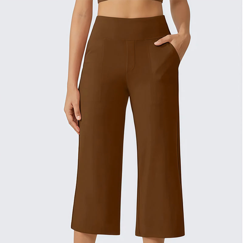 👖Women's High-Waisted Stretch Cropped Pants