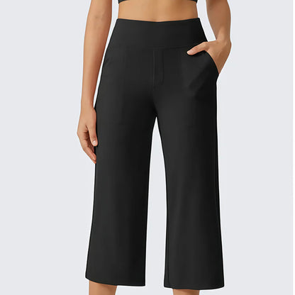 👖Women's High-Waisted Stretch Cropped Pants