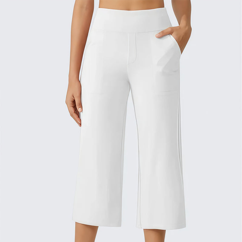 👖Women's High-Waisted Stretch Cropped Pants